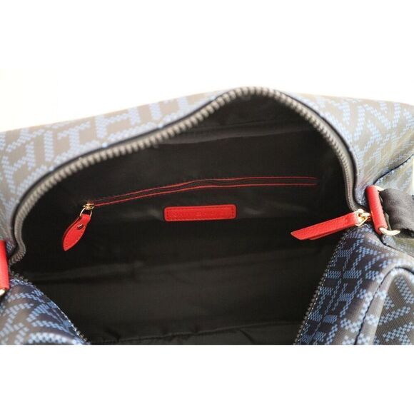 Tommy Hilfiger 69J6572-410 Unisex Blue Allover Print Travel Duffle Bag - Picture 9 of 11